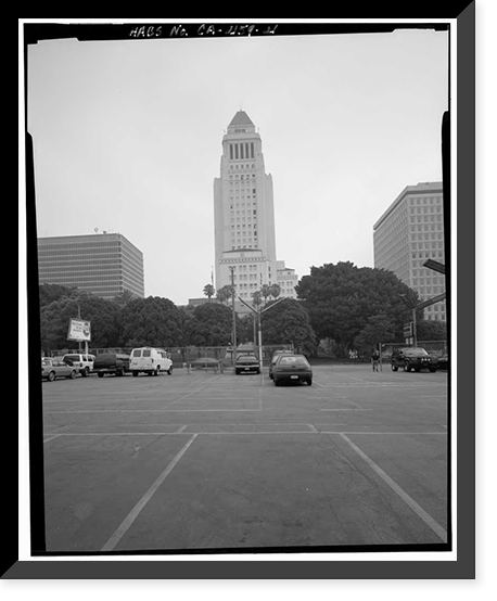 Historic Framed Print, Los Angeles City Hall, 200 North Spring Street, Los Angeles, Los Angeles County, CA - 5,  17-7/8" x 21-7/8"