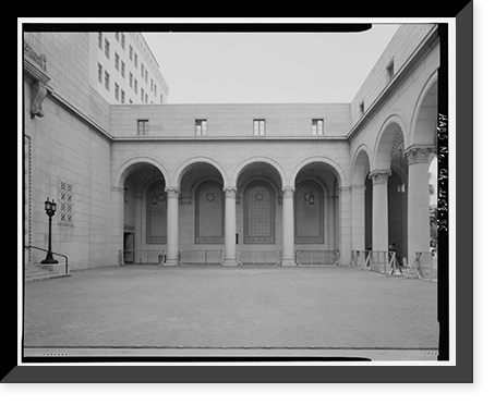 Historic Framed Print, Los Angeles City Hall, 200 North Spring Street, Los Angeles, Los Angeles County, CA - 19,  17-7/8" x 21-7/8"