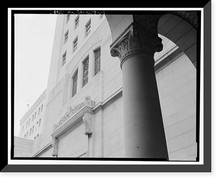 Historic Framed Print, Los Angeles City Hall, 200 North Spring Street, Los Angeles, Los Angeles County, CA - 23,  17-7/8" x 21-7/8"