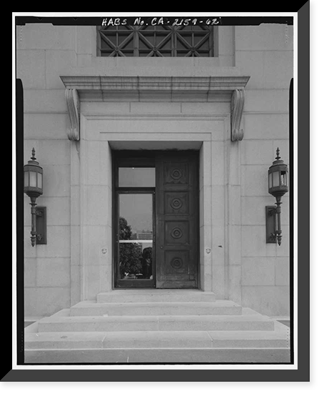 Historic Framed Print, Los Angeles City Hall, 200 North Spring Street, Los Angeles, Los Angeles County, CA - 46,  17-7/8" x 21-7/8"