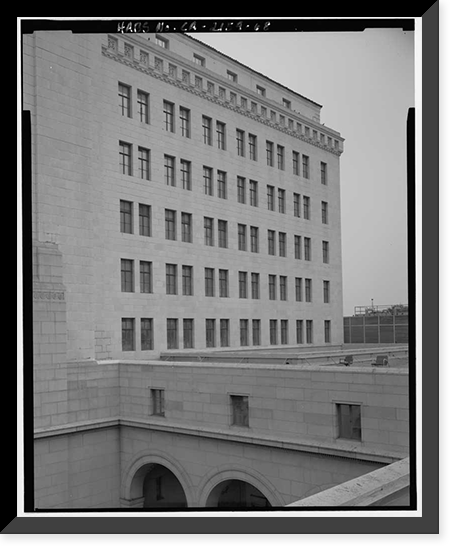 Historic Framed Print, Los Angeles City Hall, 200 North Spring Street, Los Angeles, Los Angeles County, CA - 52,  17-7/8" x 21-7/8"