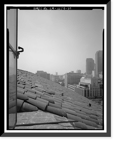 Historic Framed Print, Los Angeles City Hall, 200 North Spring Street, Los Angeles, Los Angeles County, CA - 54,  17-7/8" x 21-7/8"