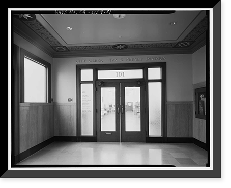 Historic Framed Print, Los Angeles City Hall, 200 North Spring Street, Los Angeles, Los Angeles County, CA - 65,  17-7/8" x 21-7/8"