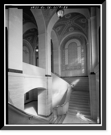 Historic Framed Print, Los Angeles City Hall, 200 North Spring Street, Los Angeles, Los Angeles County, CA - 70,  17-7/8" x 21-7/8"