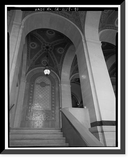 Historic Framed Print, Los Angeles City Hall, 200 North Spring Street, Los Angeles, Los Angeles County, CA - 74,  17-7/8" x 21-7/8"