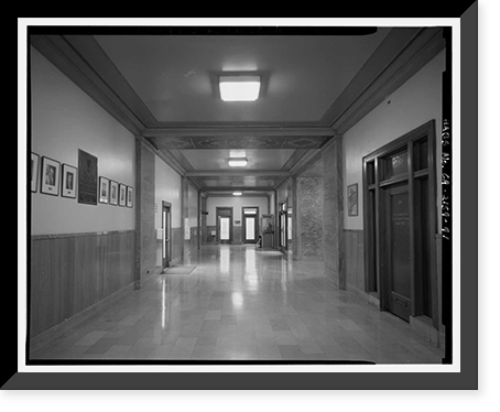 Historic Framed Print, Los Angeles City Hall, 200 North Spring Street, Los Angeles, Los Angeles County, CA - 75,  17-7/8" x 21-7/8"