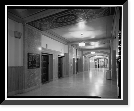 Historic Framed Print, Los Angeles City Hall, 200 North Spring Street, Los Angeles, Los Angeles County, CA - 80,  17-7/8" x 21-7/8"