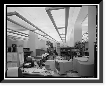 Historic Framed Print, Los Angeles City Hall, 200 North Spring Street, Los Angeles, Los Angeles County, CA - 88,  17-7/8" x 21-7/8"
