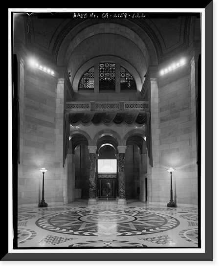 Historic Framed Print, Los Angeles City Hall, 200 North Spring Street, Los Angeles, Los Angeles County, CA - 106,  17-7/8" x 21-7/8"