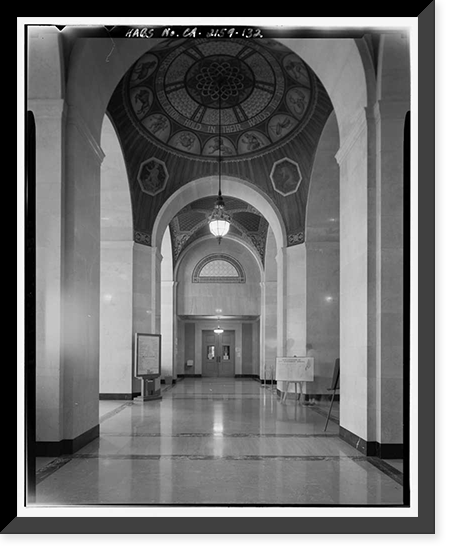 Historic Framed Print, Los Angeles City Hall, 200 North Spring Street, Los Angeles, Los Angeles County, CA - 116,  17-7/8" x 21-7/8"