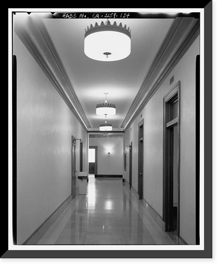 Historic Framed Print, Los Angeles City Hall, 200 North Spring Street, Los Angeles, Los Angeles County, CA - 118,  17-7/8" x 21-7/8"