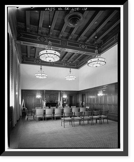Historic Framed Print, Los Angeles City Hall, 200 North Spring Street, Los Angeles, Los Angeles County, CA - 122,  17-7/8" x 21-7/8"