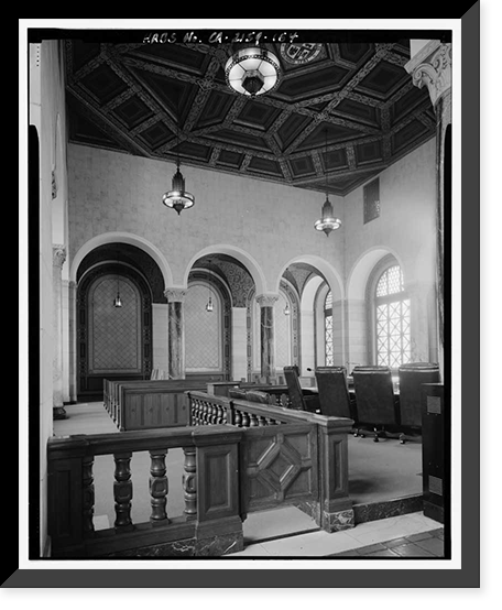 Historic Framed Print, Los Angeles City Hall, 200 North Spring Street, Los Angeles, Los Angeles County, CA - 138,  17-7/8" x 21-7/8"