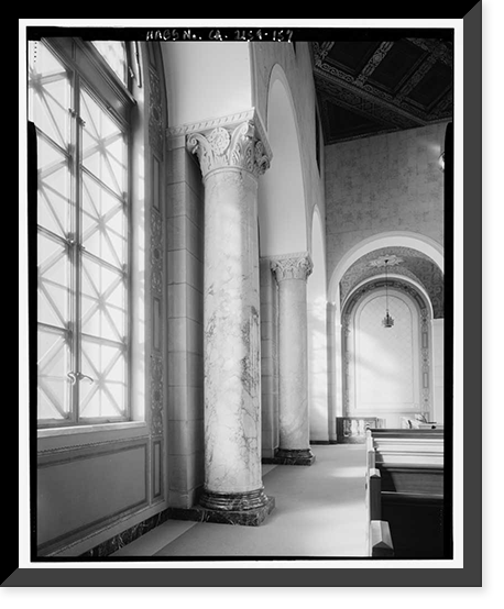 Historic Framed Print, Los Angeles City Hall, 200 North Spring Street, Los Angeles, Los Angeles County, CA - 141,  17-7/8" x 21-7/8"
