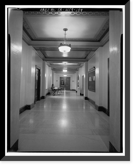 Historic Framed Print, Los Angeles City Hall, 200 North Spring Street, Los Angeles, Los Angeles County, CA - 143,  17-7/8" x 21-7/8"