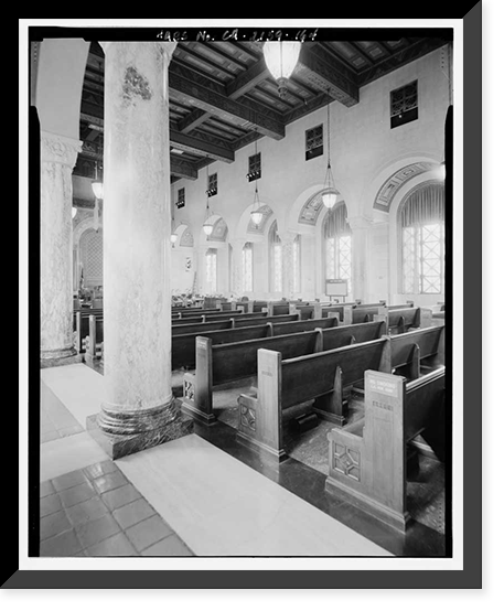 Historic Framed Print, Los Angeles City Hall, 200 North Spring Street, Los Angeles, Los Angeles County, CA - 148,  17-7/8" x 21-7/8"