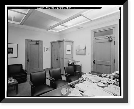 Historic Framed Print, Los Angeles City Hall, 200 North Spring Street, Los Angeles, Los Angeles County, CA - 159,  17-7/8" x 21-7/8"