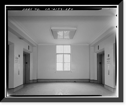 Historic Framed Print, Los Angeles City Hall, 200 North Spring Street, Los Angeles, Los Angeles County, CA - 264,  17-7/8" x 21-7/8"