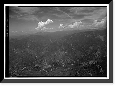 Historic Framed Print, Generals Highway, Three Rivers vicinity, Tulare County, CA - 23,  17-7/8" x 21-7/8"
