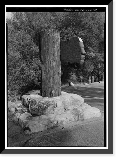 Historic Framed Print, Generals Highway, Three Rivers vicinity, Tulare County, CA - 40,  17-7/8" x 21-7/8"