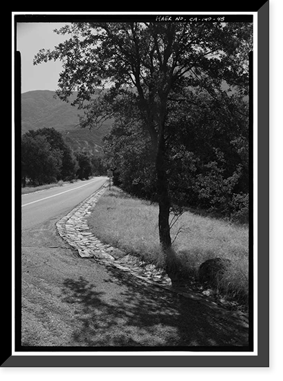 Historic Framed Print, Generals Highway, Three Rivers vicinity, Tulare County, CA - 45,  17-7/8" x 21-7/8"