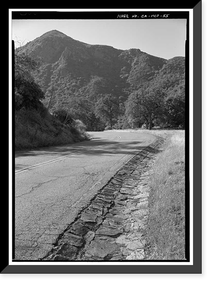 Historic Framed Print, Generals Highway, Three Rivers vicinity, Tulare County, CA - 52,  17-7/8" x 21-7/8"