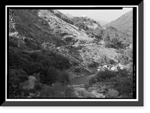 Historic Framed Print, Generals Highway, Three Rivers vicinity, Tulare County, CA - 72,  17-7/8" x 21-7/8"