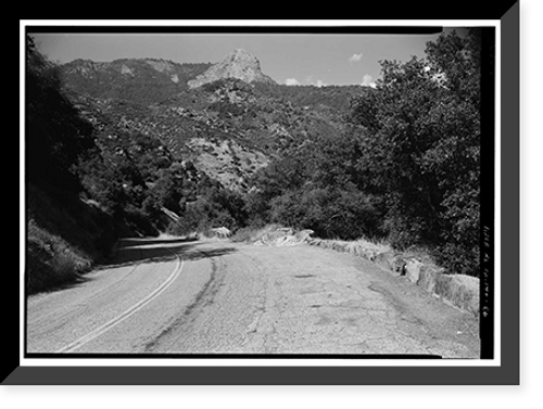 Historic Framed Print, Generals Highway, Three Rivers vicinity, Tulare County, CA - 83,  17-7/8" x 21-7/8"