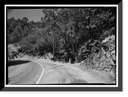 Historic Framed Print, Generals Highway, Three Rivers vicinity, Tulare County, CA - 112,  17-7/8" x 21-7/8"