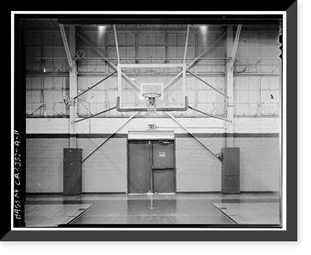 Historic Framed Print, March Air Force Base, March Field, Gymnasium, DeKay Avenue, Moreno Valley, Riverside County, CA - 11,  17-7/8" x 21-7/8"