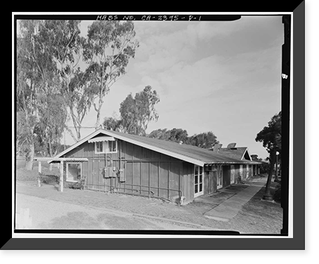 Historic Framed Print, Buffalo Ranch, Peartree Building, 2418 MacArthur Boulevard, Irvine, Orange County, CA,  17-7/8" x 21-7/8"