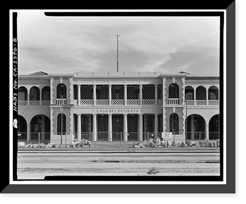 Historic Framed Print, Casa Del Desierto, 685 North First Avenue, Barstow, San Bernardino County, CA - 8,  17-7/8" x 21-7/8"