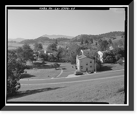 Historic Framed Print, Hamilton Field, East of Nave Drive, Novato, Marin County, CA - 25,  17-7/8" x 21-7/8"