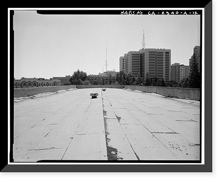 Historic Framed Print, Southern Pacific Railroad Depot, Railroad Terminal Post Office & Express Building, Fifth & I Streets, Sacramento, Sacramento County, CA - 11,  17-7/8" x 21-7/8"