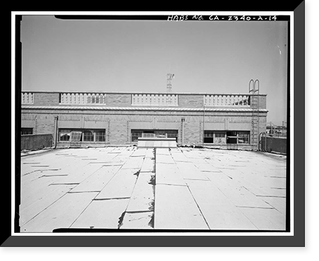 Historic Framed Print, Southern Pacific Railroad Depot, Railroad Terminal Post Office & Express Building, Fifth & I Streets, Sacramento, Sacramento County, CA - 13,  17-7/8" x 21-7/8"