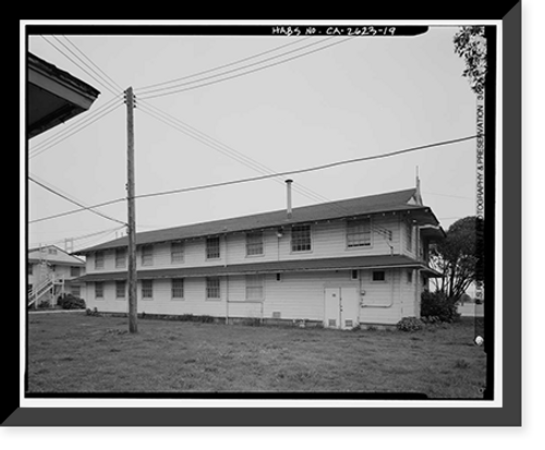 Historic Framed Print, Presidio of San Francisco, Enlisted Men's Barracks Type, West end of Crissy Field, between Pearce & Maudlin Streets, San Francisco, San Francisco County, CA - 18,  17-7/8" x 21-7/8"
