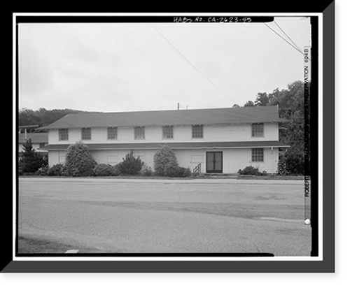Historic Framed Print, Presidio of San Francisco, Enlisted Men's Barracks Type, West end of Crissy Field, between Pearce & Maudlin Streets, San Francisco, San Francisco County, CA - 43,  17-7/8" x 21-7/8"