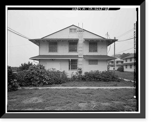 Historic Framed Print, Presidio of San Francisco, Enlisted Men's Barracks Type, West end of Crissy Field, between Pearce & Maudlin Streets, San Francisco, San Francisco County, CA - 46,  17-7/8" x 21-7/8"