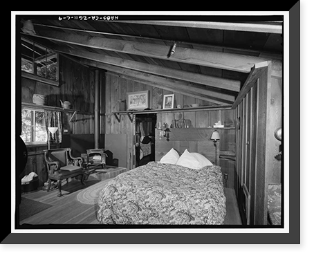 Historic Framed Print, Deetjen's Big Sur Inn, Antique Building, East Side of State Highway 1, Big Sur, Monterey County, CA - 9,  17-7/8" x 21-7/8"