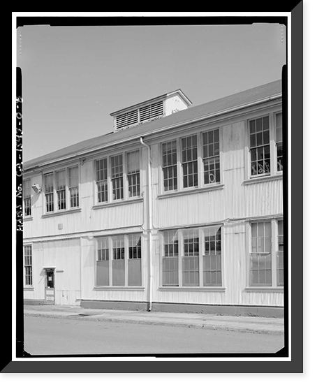 Historic Framed Print, Mare Island Naval Shipyard, Administrative Offices & Cafeteria, Twelfth Street, north side between Railroad Avenue & Cedar Aveneu, Vallejo, Solano County, CA - 8,  17-7/8" x 21-7/8"