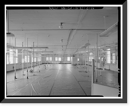 Historic Framed Print, Mare Island Naval Shipyard, Administrative Offices & Cafeteria, Twelfth Street, north side between Railroad Avenue & Cedar Aveneu, Vallejo, Solano County, CA - 16,  17-7/8" x 21-7/8"