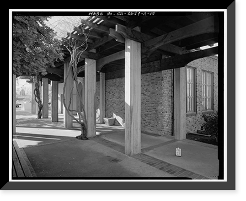 Historic Framed Print, Sacramento Junior College, Library, 3835 Freeport Boulevard, Sacramento, Sacramento County, CA - 15,  17-7/8" x 21-7/8"