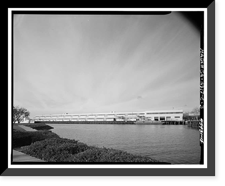 Historic Framed Print, Naval Supply Center, Broadway Complex, Pier & Transit Shed, 911 West Broadway, San Diego, San Diego County, CA - 3,  17-7/8" x 21-7/8"