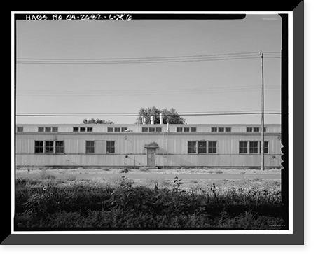 Historic Framed Print, Naval Supply Annex Stockton, Box Factory, Between Fyffe & Davis Avenues & Daly & Maas Drives, Stockton, San Joaquin County, CA - 6,  17-7/8" x 21-7/8"
