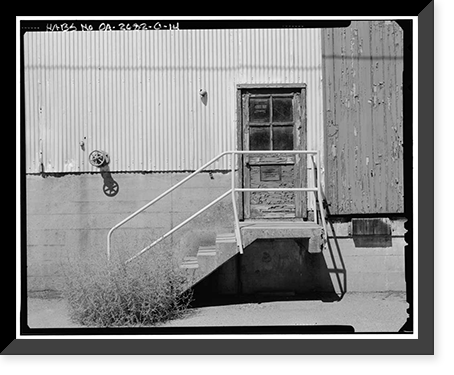 Historic Framed Print, Naval Supply Annex Stockton, Steel Warehouse Type, Between James & Humphreys Drives south of Embarcadero, Stockton, San Joaquin County, CA - 14,  17-7/8" x 21-7/8"
