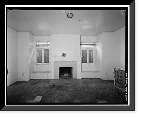 Historic Framed Print, Ira H. Brooks House, 350 North Fulton Avenue, Fresno, Fresno County, CA - 10,  17-7/8" x 21-7/8"