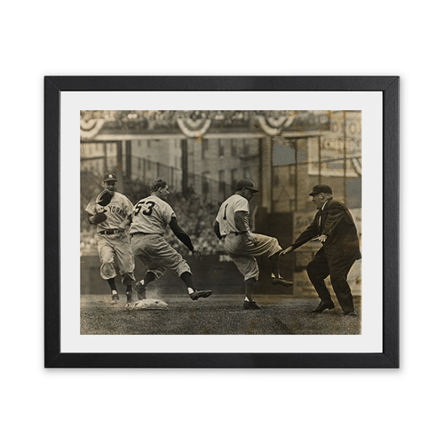Historic Framed Print Vintage Baseball Print - 19, 17-7/8" x 21-7/8"