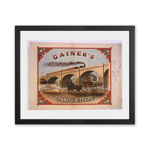 Historic Framed Print Vintage Trains Print - 2, 17-7/8" x 21-7/8"