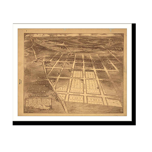 Panoramic Map - Washington, Washington DC, 1895 - Bird's Eye View Print