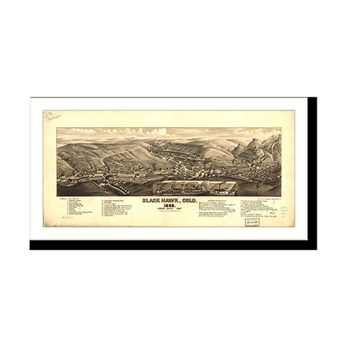 Panoramic Map - Black Hawk, Colorado, 1882 - Bird's Eye View Print